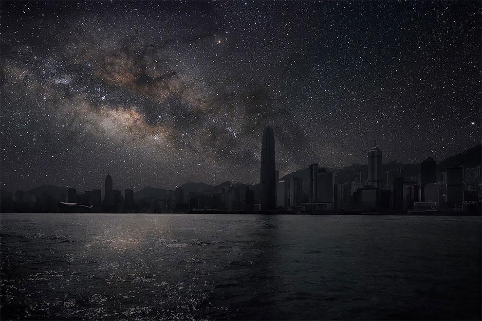 Французский художник Тьерри Коэн представляет, как выглядели бы города, если их освещали бы только звезды