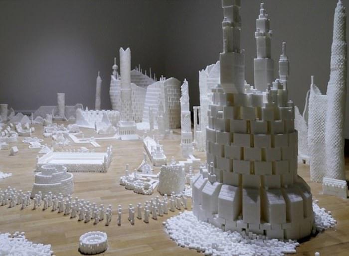«Сахарный метрополис» - город из 500 000 сахарных кубиков