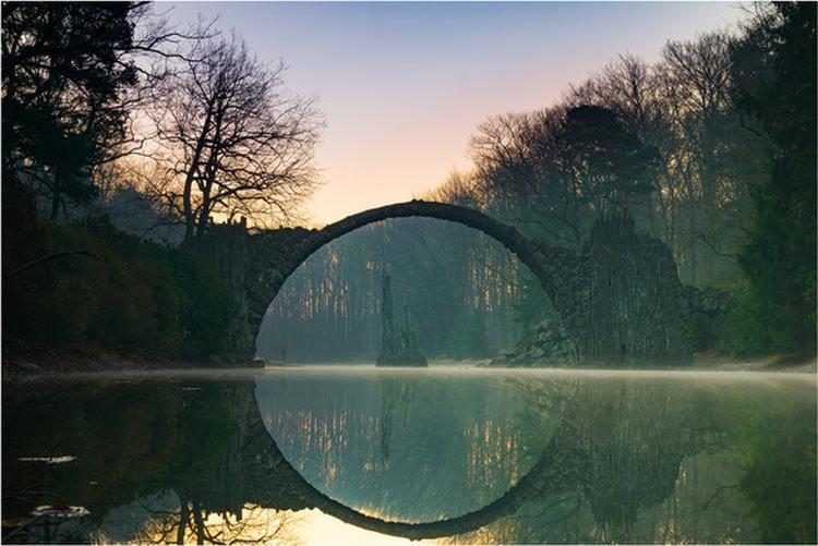Ракоцбрюке, Германия - удивительный Мост Дьявола XIX века