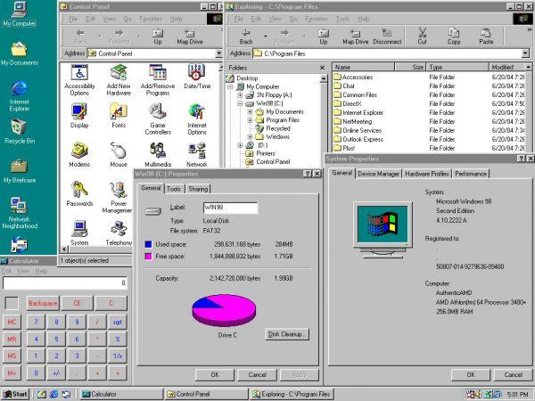 Операционная система Windows 98 - краткая история