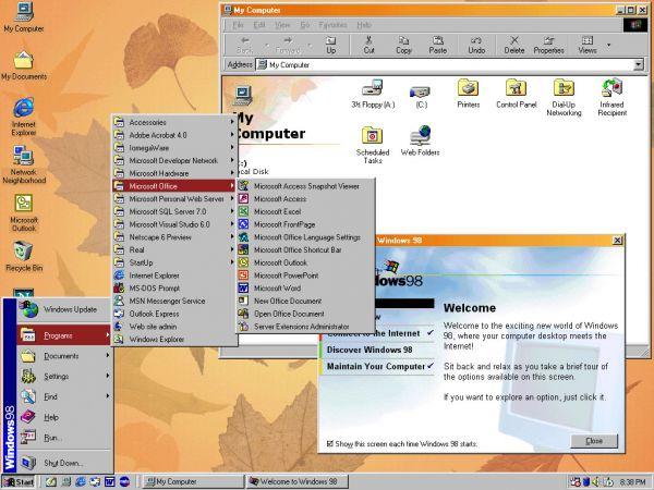 Операционная система Windows 98 - краткая история