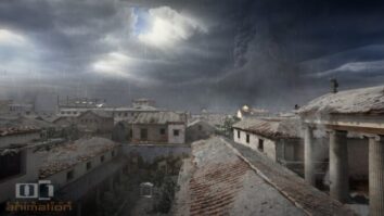 «Последний день Помпеи» - анимационный ролик, показывающий разрушение Помпеи
