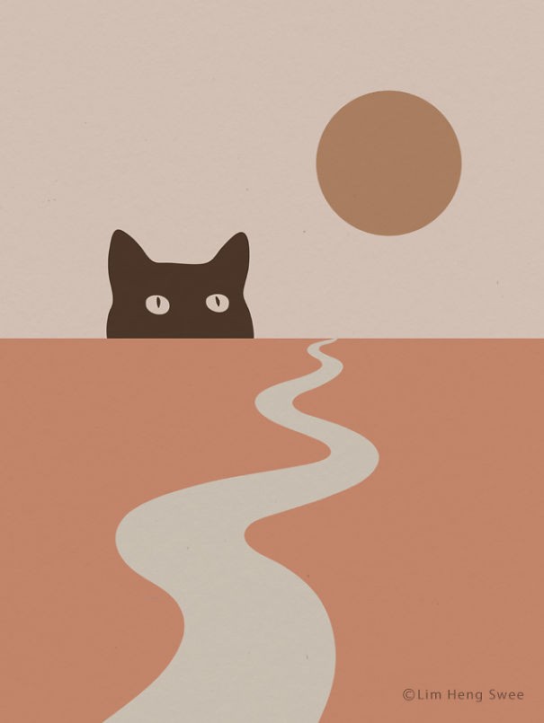26 иллюстраций Лим Хенг Сви для любителей кошек.