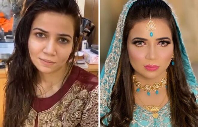 23 красивых фото невест до и после свадебного макияжа!