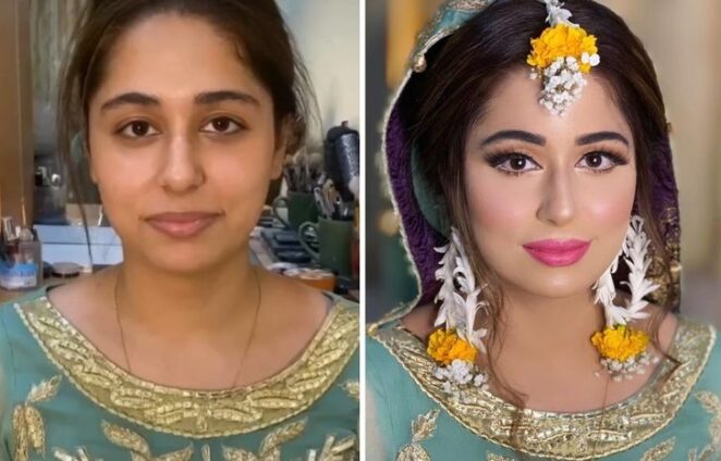 23 красивых фото невест до и после свадебного макияжа!
